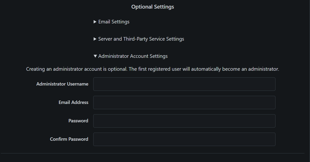 Create Admin Account