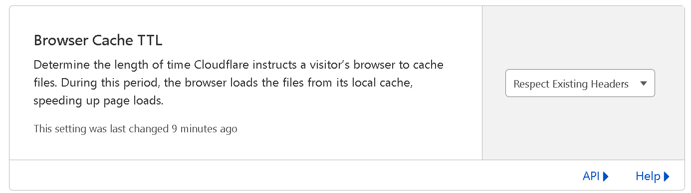 Browser Cache TTL