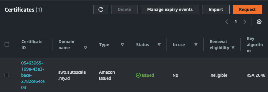 tunggu certificate issue